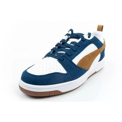 Puma Rebound v6 men's sports sneakers fashionable comfortable white navy brown