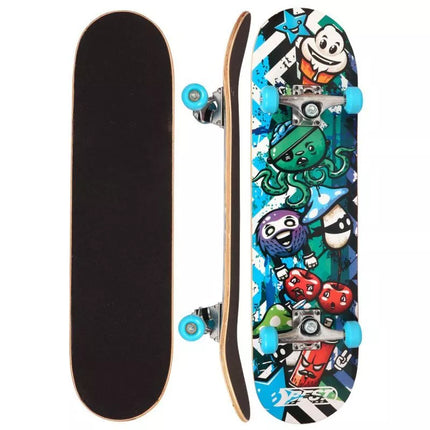 OCOTOPUS BLUE WOODEN SKATEBOARD BEST SPORTING