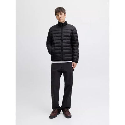 Jack&Jones vyriška pūkinė striukė JJEBRADLEY LIGHT PUFFER COLLAR NOOS 12280971 JUODA