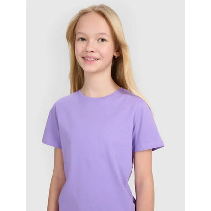 Girls' regular printed T-shirt 4F 4FJWSS25TTSHF2176-51S