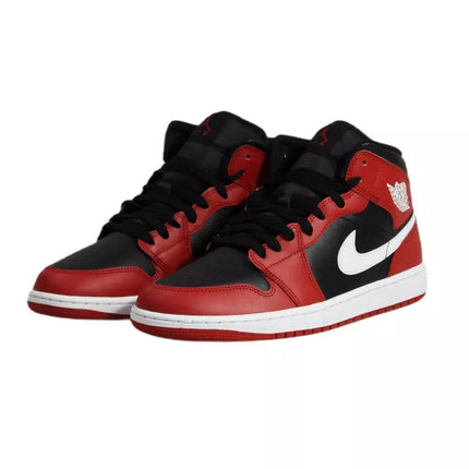 Air Jordan 1 Mid Men's Basketball Shoe Black/Gym Red/White - DQ8426-061