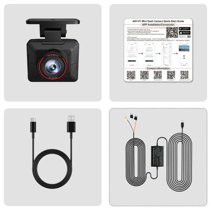 AKEEYO P1 car camera video recorder FullHD 30fps - black