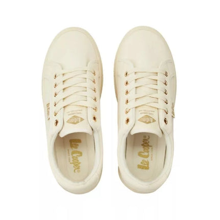 Lee Cooper women's shoes sports sneakers beige platform fashionable