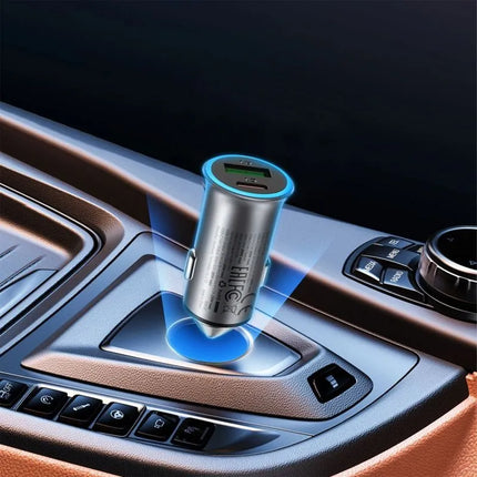 Automobilinis įkroviklis Acefast B16 95W USB-A + USB-C – pilkas