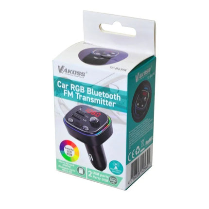 VAKOSS CAR TRANSMITTER RGB/ FM/ BLUETOOTH/ USB / 3.1A TC-B439