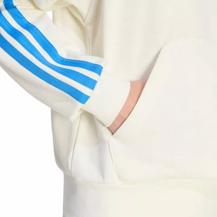 Men's adidas Essentials 3-Stripes French Terry Hoodie Cream KD4901