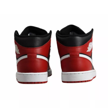 Air Jordan 1 Mid Men's Basketball Shoe Black/Gym Red/White - DQ8426-061