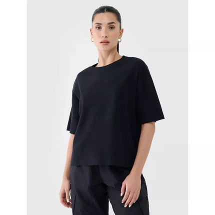 Moteriški paprasto kirpimo marškinėliai "waffle knit" 4F 4FRSS25TTSHF2651-20S