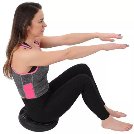 Jutimo-motorinė disko pagalvėlė su pompa 33 cm rožinė ENERO FIT