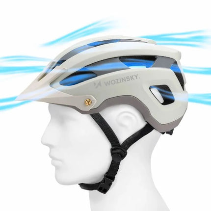 Wozinsky MTB bicycle helmet with a removable visor, lightweight, L - pastel green