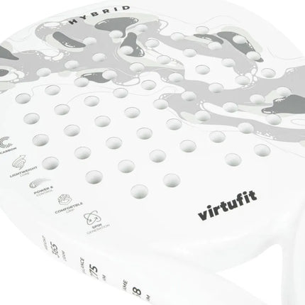 VIRTUFIT HYBRID PADEL RACKET - WHITE-GRAY