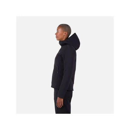 Juoda sutirštinto pašiltinimo striukė su gobtuvu W Opside Hoodie Rossignol