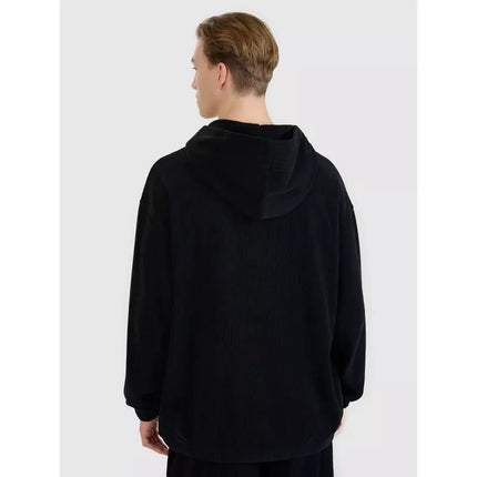 Men's sweatshirt with hood, open, 4F 4FRSS25TSWSM2181-20S