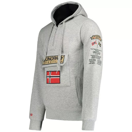 Geographical Norway Gymclass EO DB 100 M džemperis WU6620H/GNO – pilka melanža