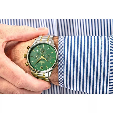 Giewont Chronograph Safyrinis Žalias Vyriškas Laikrodis GW6310-B6