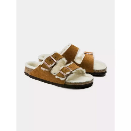 Šlepetės Birkenstock Arizona Shearling Mink W 1001135