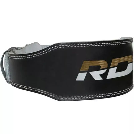 4" GOLD LEATHER BODYBUILDING BELT FOR EXERCISES - RDX S