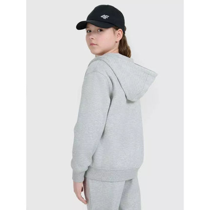 Girls' sweatshirt with a hood, 4F 4FJWMM00TSWSF1861-25M