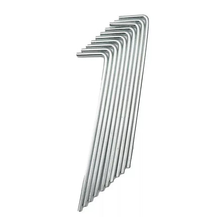 Palapinės kuoliukai 18cm (15+3cm) Metalo, 10 vnt. rinkinys