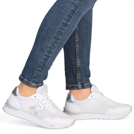 Women's sports shoes mesh comfortable soft white Rieker W2404-82