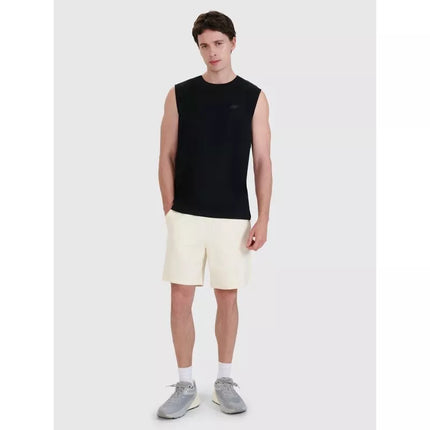 Men's tank top regular plain 4F 4FWMM00TSLEM125-20S