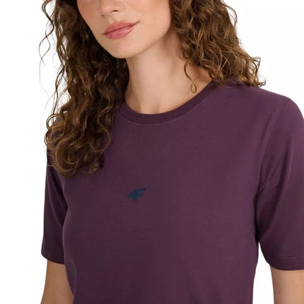 Women's T-shirt 4F F2971 dark purple 4FWAW25TTSHF2971 50S