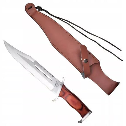 Rambo III Kino klasikos 425 mm peilis su odine makštimi (CC-H3)