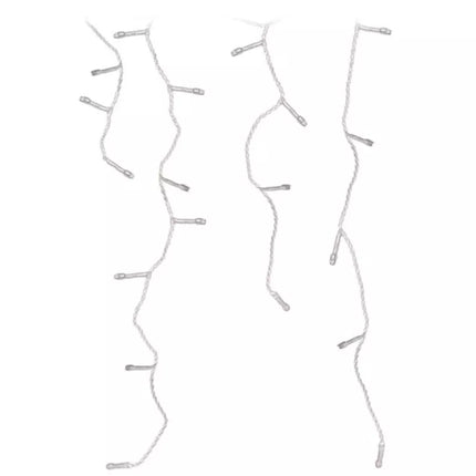 CHRISTMAS TREE LIGHTS OUTDOOR LIGHT CURTAIN 180 LED CONTROLLER TIMER WARM WHITE TRANSPARENT CABLE