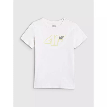 Boys' t-shirt with print 4F 4FJWAW25TTSHM2417-10S