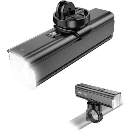 Rockbros 24610002001 Front Bike Light 1000 lm + USB-C - USB-A Cable - Black