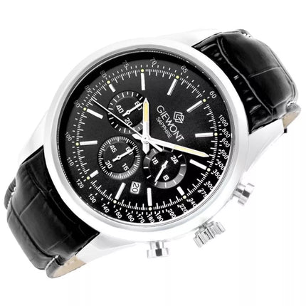Men's Watch Giewont Chronograph Sapphire Silver Black GW7650-A2