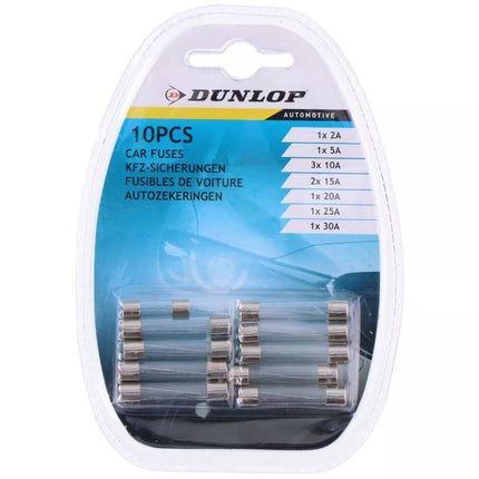 Dunlop stiklinių saugiklių rinkinys, 10 vnt.