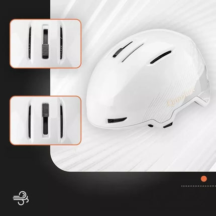 Qunature 10130003001 Ski Helmet with Earmuffs for Snowboard 58-61 cm - White