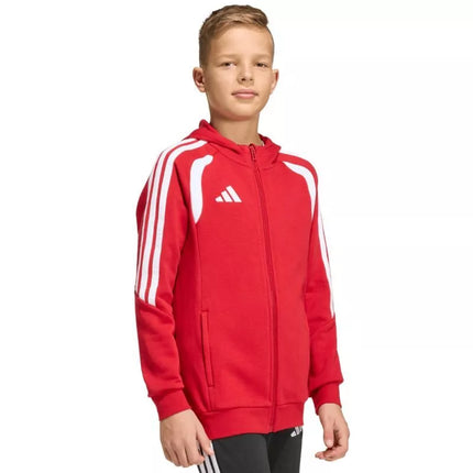 adidas Tiro 26 League Sweat Full Zip Hoodie for Kids Red KF9101