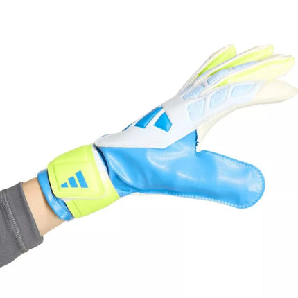 adidas Predator Training Kids' Goalkeeper Gloves White, Yellow, and Blue KA7793