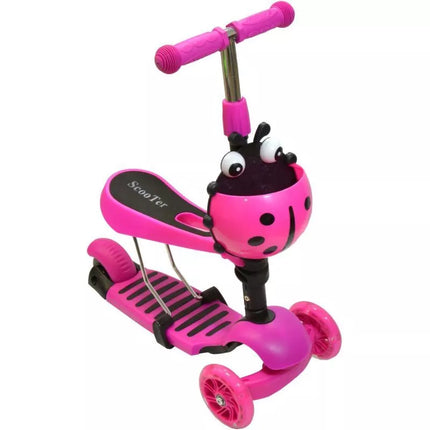BALANCE SCOOTER 3IN1 ENERO BIEDRONKA PINK