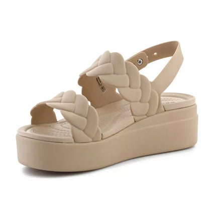 "Crocs Brooklyn Woven Low Wedge W" 209977-212 sandalai