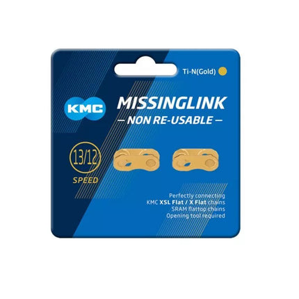 KMC FLATNR jungtis, 2 vnt., blister pakuotė, auksinis
