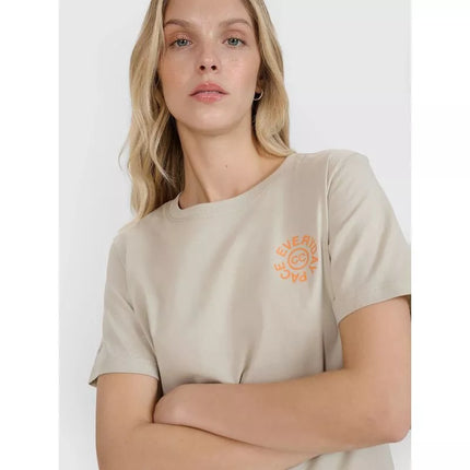Women's oversize printed T-shirt 4F 4FWSS25TTSHF1994-83S