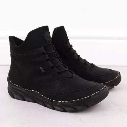 Women's insulated black ankle boots Rieker 55069-00