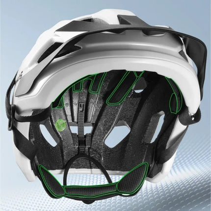 Rockbros LK-67 jaunimo dviračio šalmas su nuimamu skydeliu 54–58 cm - Balta
