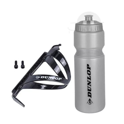 DUNLOP 750 ml dviračio gertuvė su laikikliu sidabrinė