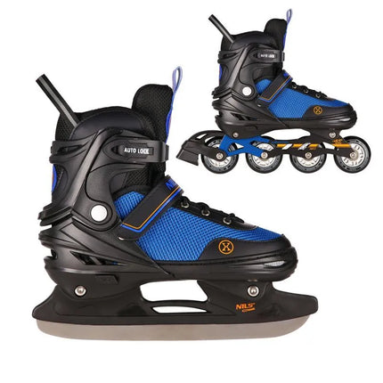 NH18188A 2in1 BLACK-ORANGE SIZE L(39-43) ROLLER SKATES WITH HOCKEY SLEEVE NILS EXTREME