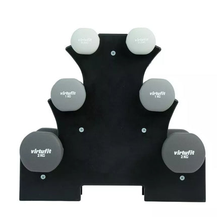 VIRTUFIT NEOPRENE DUMBBELL SET - BAR BELL SET - WITH HANDLE