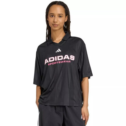 adidas Tiro Q4 Polo Women's T-Shirt Black JN2749