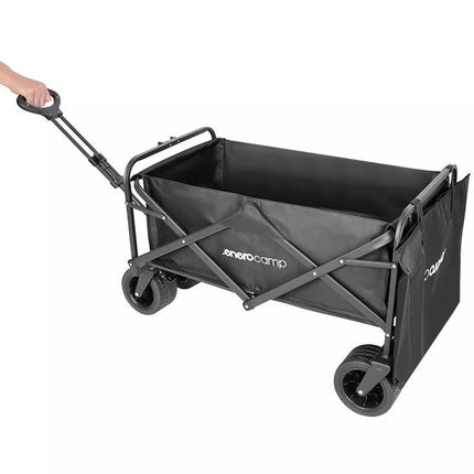 DELUXE FOLDABLE TRAVEL AND BEACH STROLLER 90x57x73-96CM WITH HANDLE BLACK