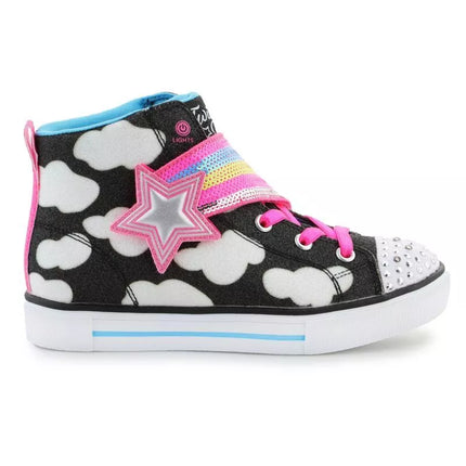 Skechers Twinkle Toes batai: Twinkle Sparks - Shooting Star Jr 314775L-BKMT