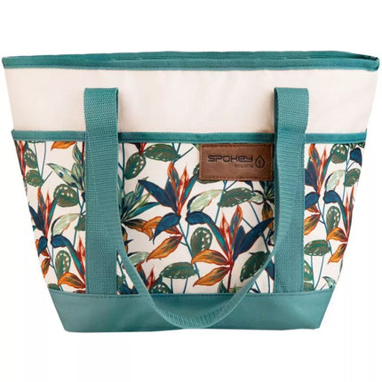 Spokey Eco Simply thermal bag green and beige 929509