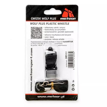 "Meteor Wolf plus" su silikoniniu kandikliu juodas 38511