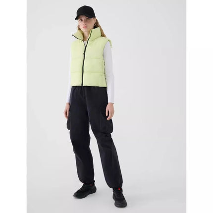 Cropped down vest with synthetic filling for women 4F 4FWSS25TVJAF182-45S